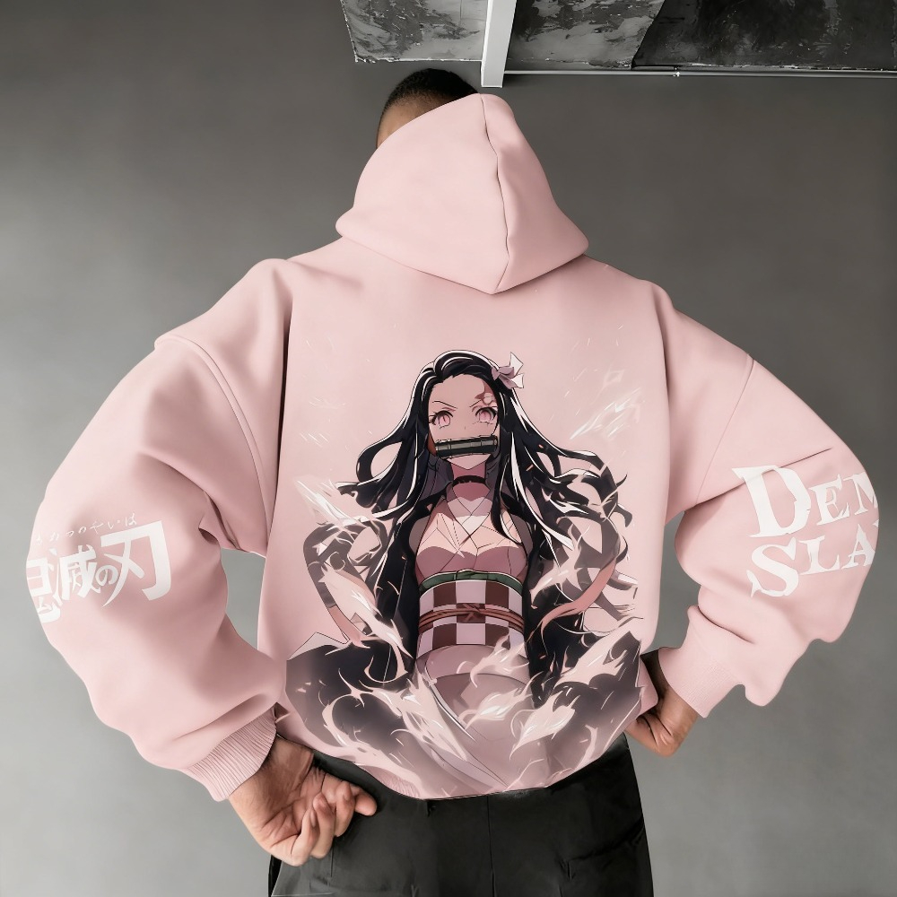 Winter Clothing Anime - Demon Slayer Men's Hoodie Sweatshirt Kamado
