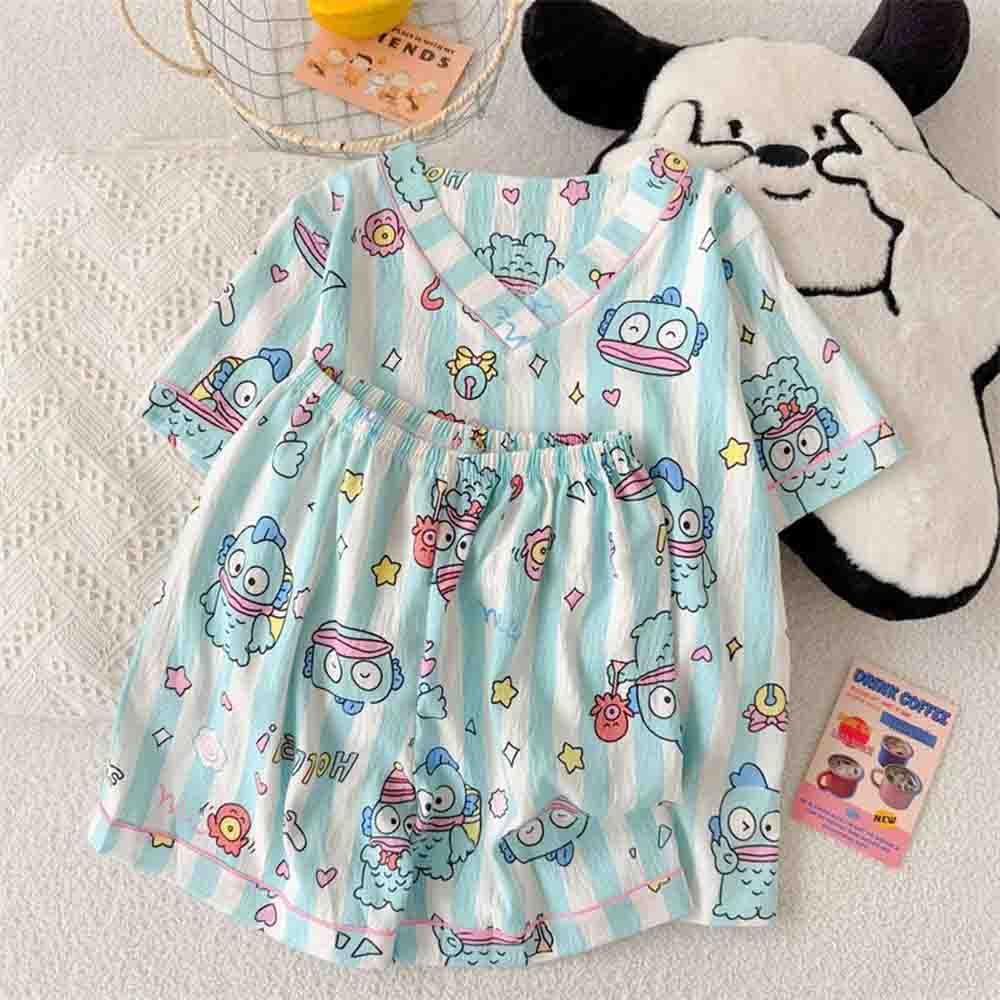 Winter Clothing For Woman - Sanrio Hangyodon Women's Pajama Set Kawaii