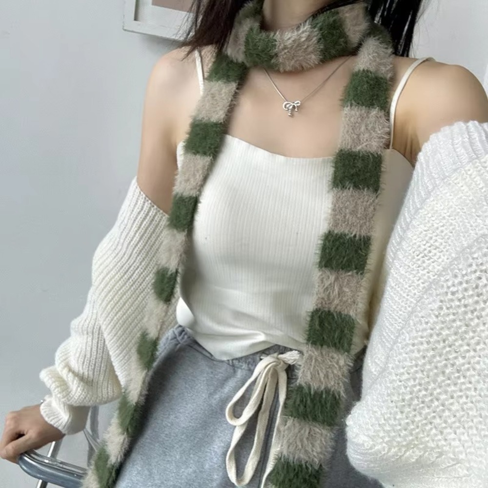 Winter Clothing Accessories - Clothing Accessories Y2 Striped Scarf Warm