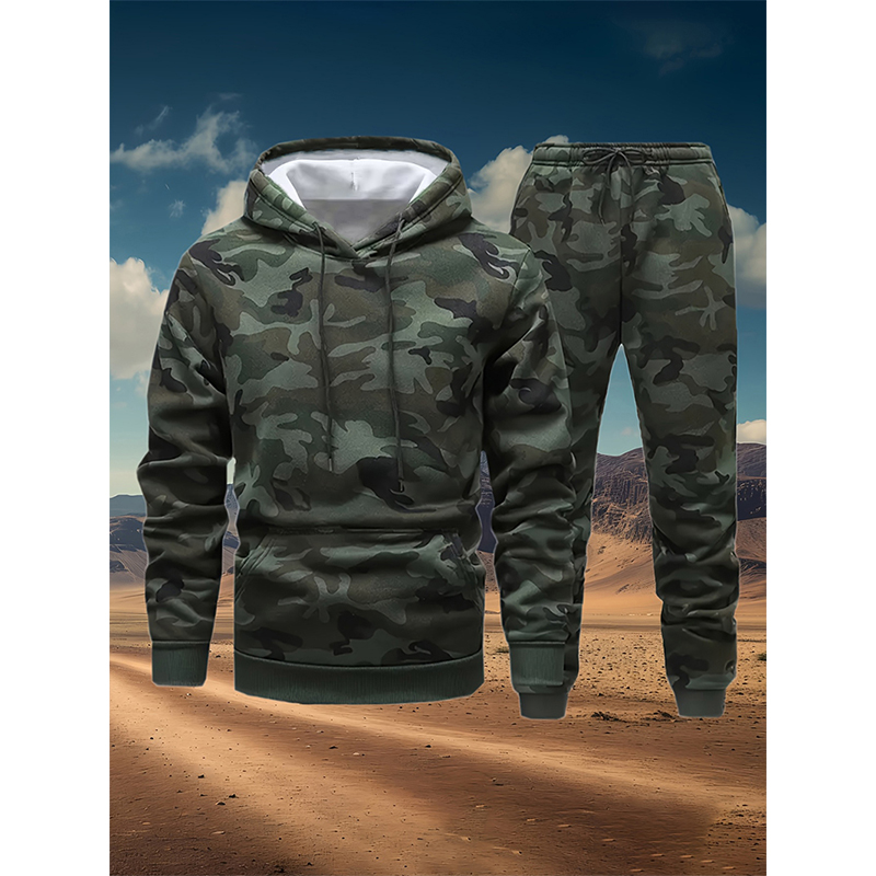 Winter Clothing For Woman - Autumn Camouflage 3D Print Hoodies Pant
