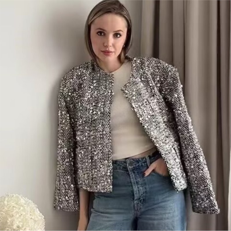 Party Club chic shiny Blazer s - Winter Clothing Dress Up review and price