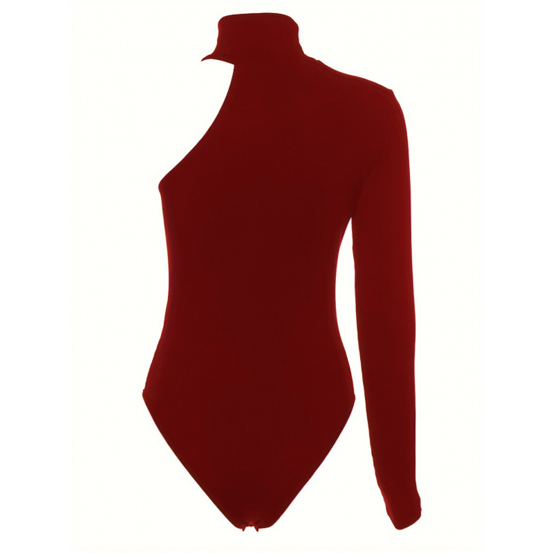 Solid Asymmetric One Shoulder  - Winter Clothing For Woman review and price
