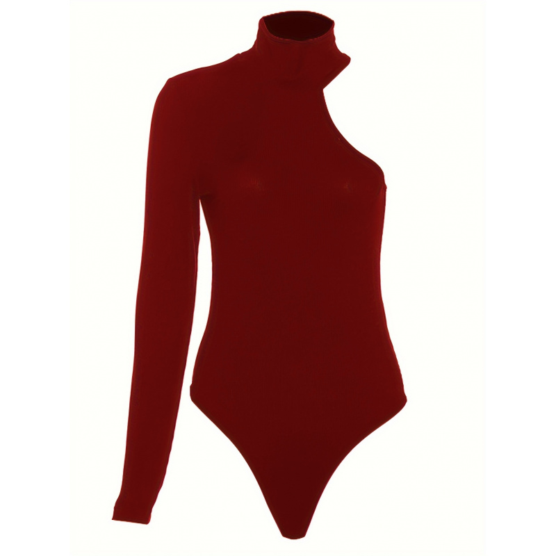 Solid Asymmetric One Shoulder  - Winter Clothing For Woman review and price