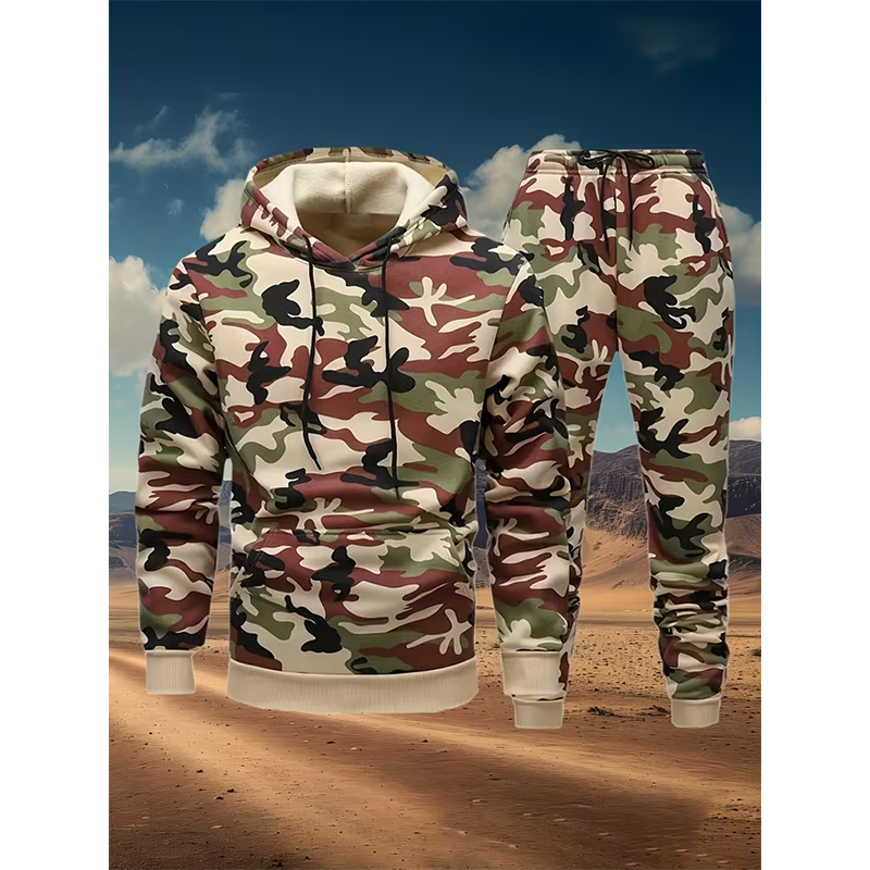 Autumn Camouflage 3D Print Hoo - Winter Clothing For Woman review and price