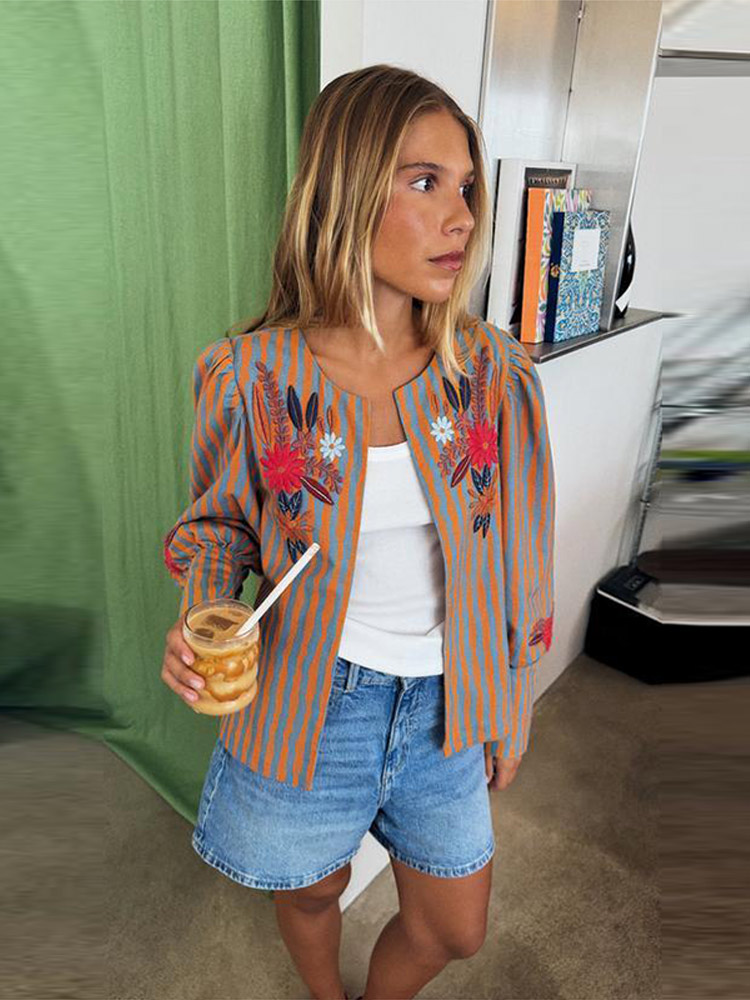 2026 Early Autumn Striped Flow - Winter Clothing For Woman review and price