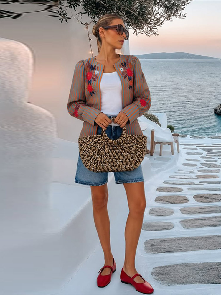 2026 Early Autumn Striped Flow - Winter Clothing For Woman review and price